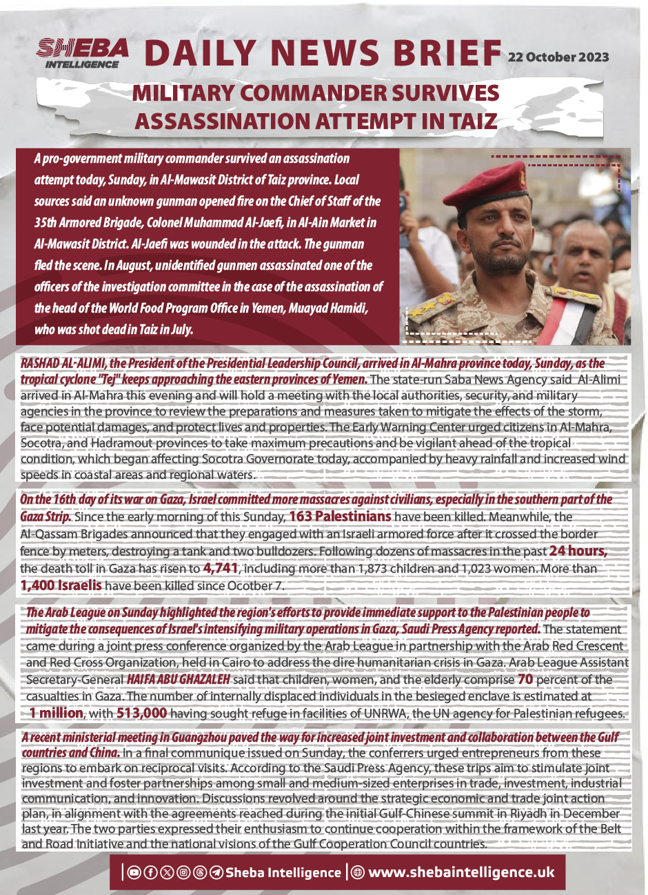 Military Commander Survives Assassination Attempt in Taiz