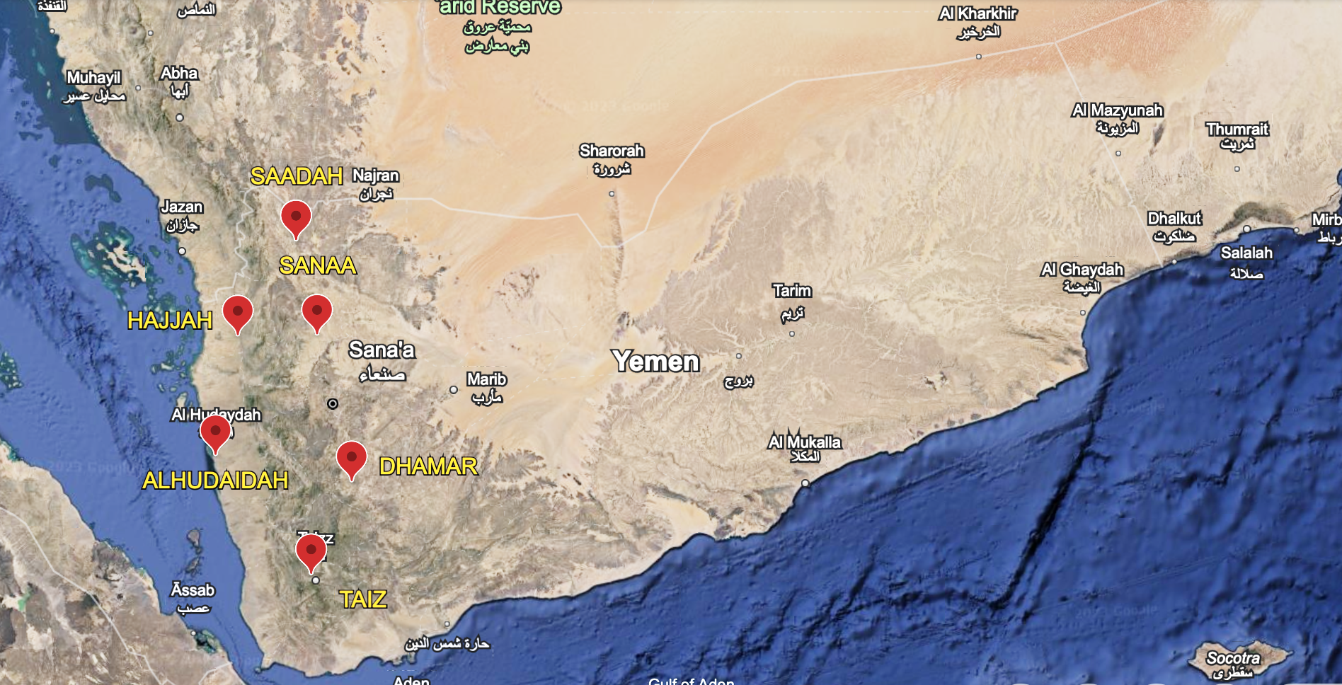 U.S. and U.K. Strike Six-Houthi-Controlled Provinces in Yemen