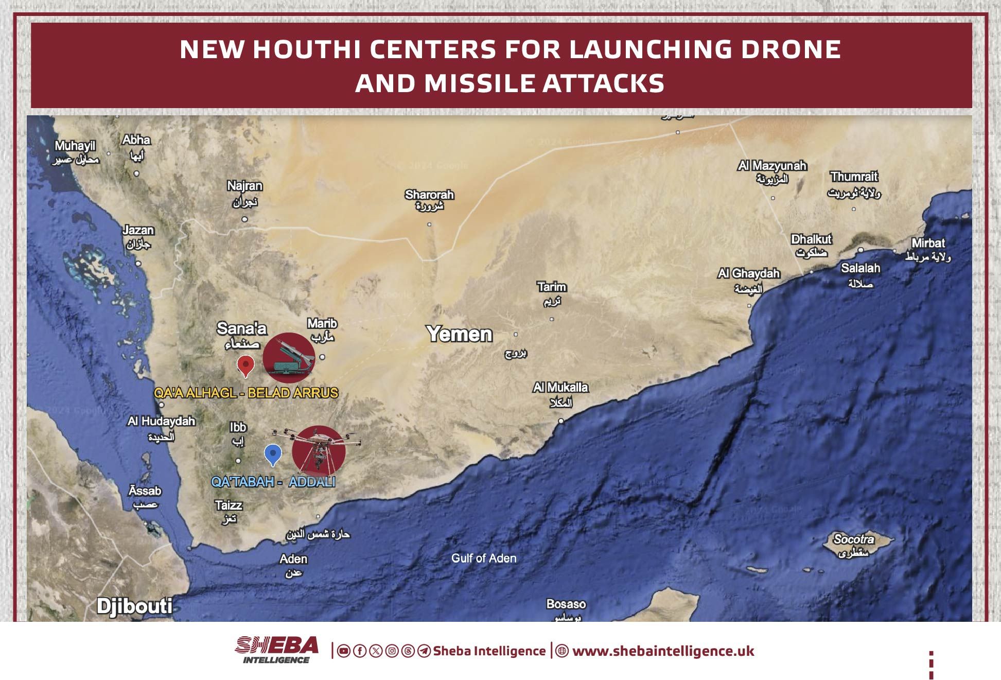 New Houthi Centers for Launching Drone and Missile Attacks