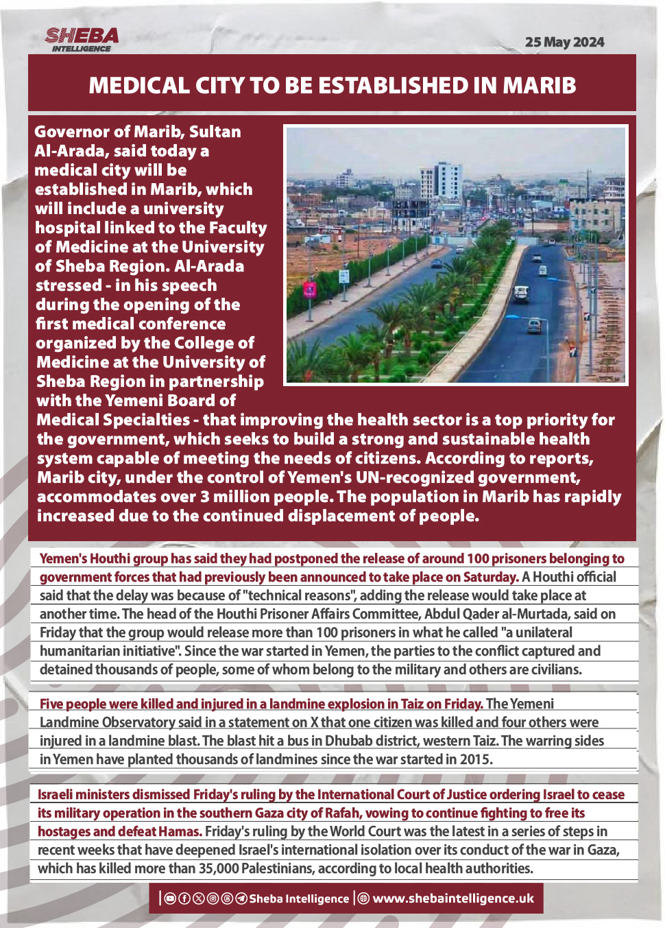 Medical City to Be Established in Marib
