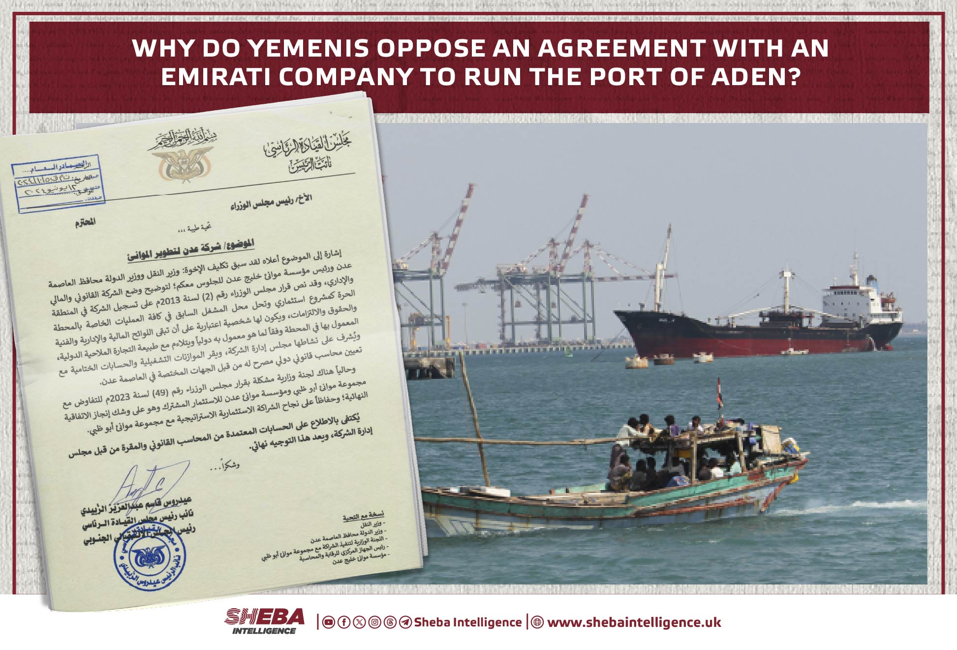 Why Do Yemenis Oppose an Agreement With an Emirati Company to Run the Port of Aden?