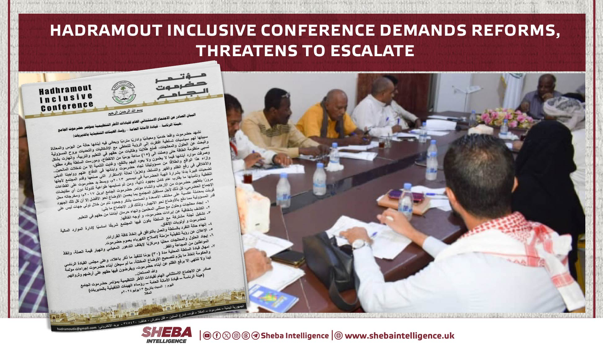 Hadramout Inclusive Conference Demands Reforms, Threatens to Escalate