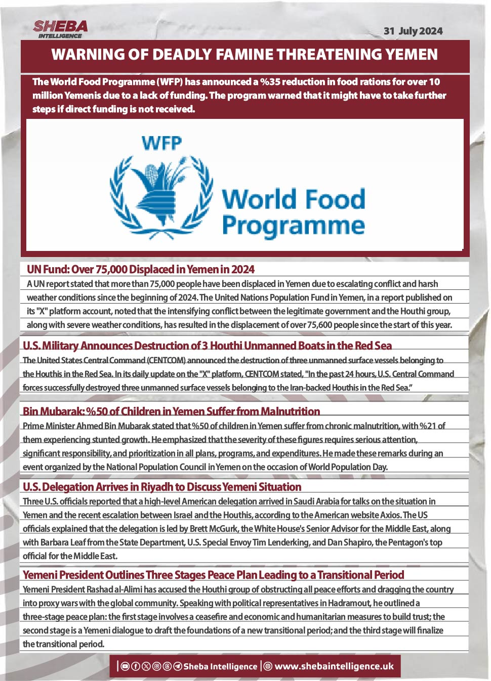 Warning of Deadly Famine Threatening Yemen