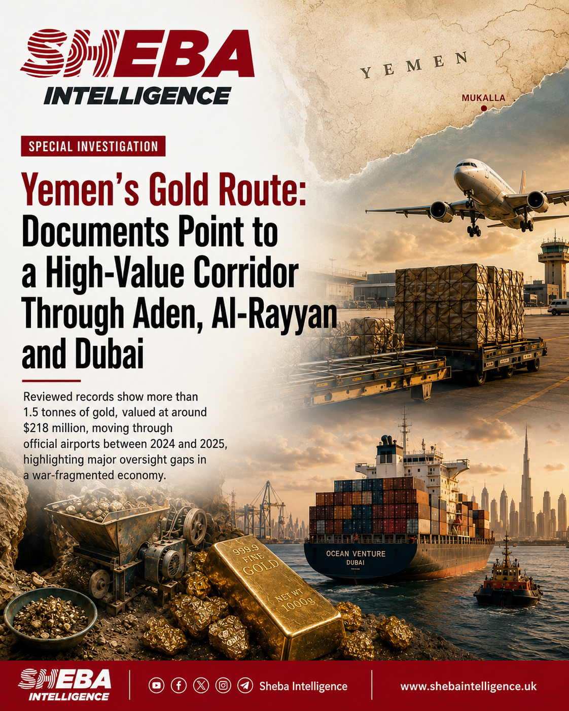 Yemen’s Gold Route: Documents Point to a High-Value Corridor Through Aden, Al-Rayyan and Dubai