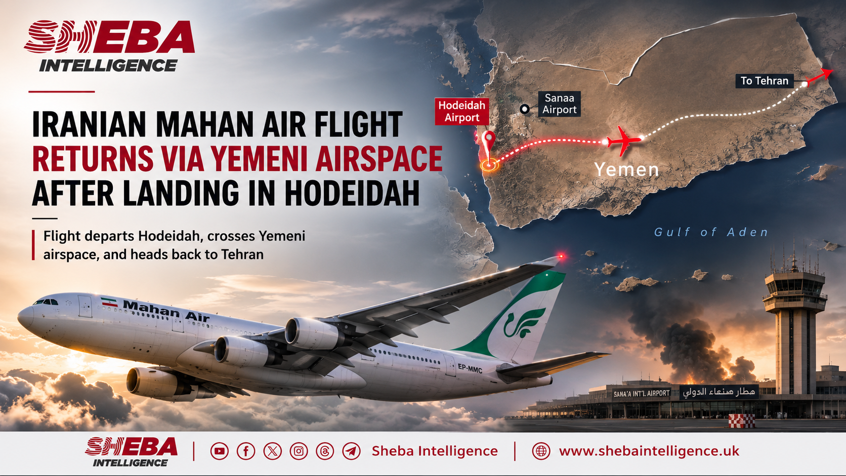 Iranian Mahan Air Flight Returns via Yemeni Airspace After Landing in Hodeidah