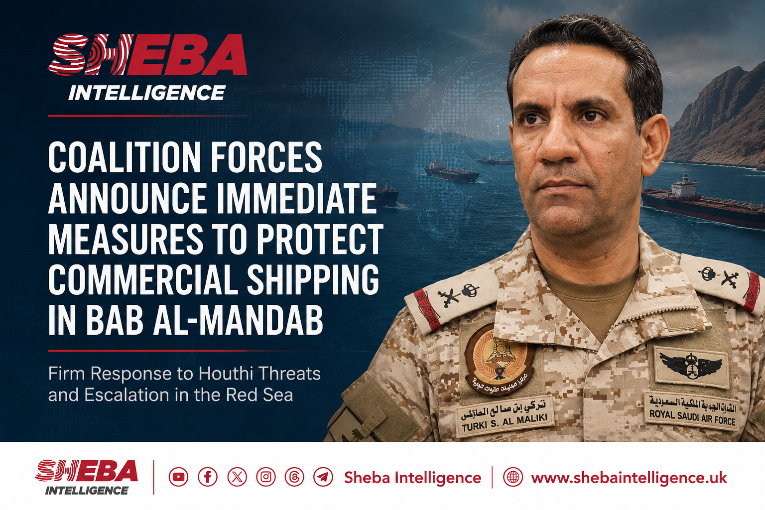 Coalition Forces Announce Immediate Measures to Protect Commercial Shipping Through Bab al-Mandab