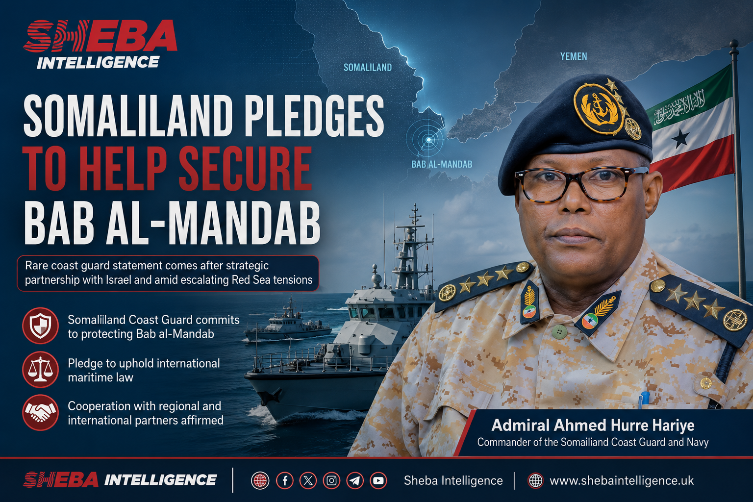 Somaliland Coast Guard Commits to Securing Bab al-Mandab Amid Growing Strategic Alignment