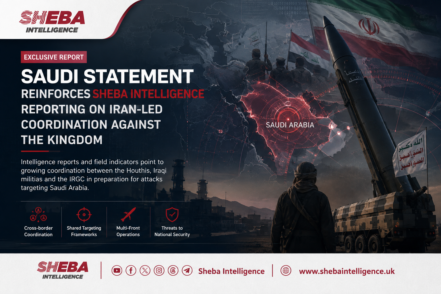 Saudi Statement Reinforces Sheba Intelligence Exclusives on IRGC-Houthi Coordination