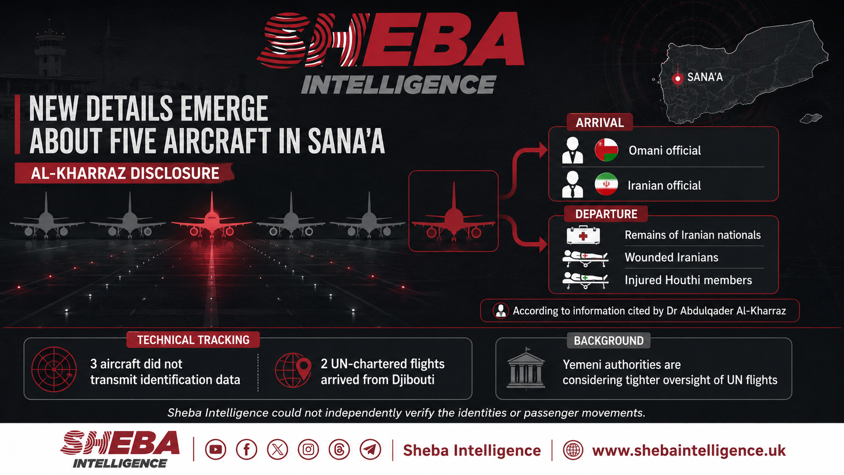 Omani and Iranian Officials, Remains and Wounded Fighters: New Details Emerge About One of Sana’a’s Five Flights