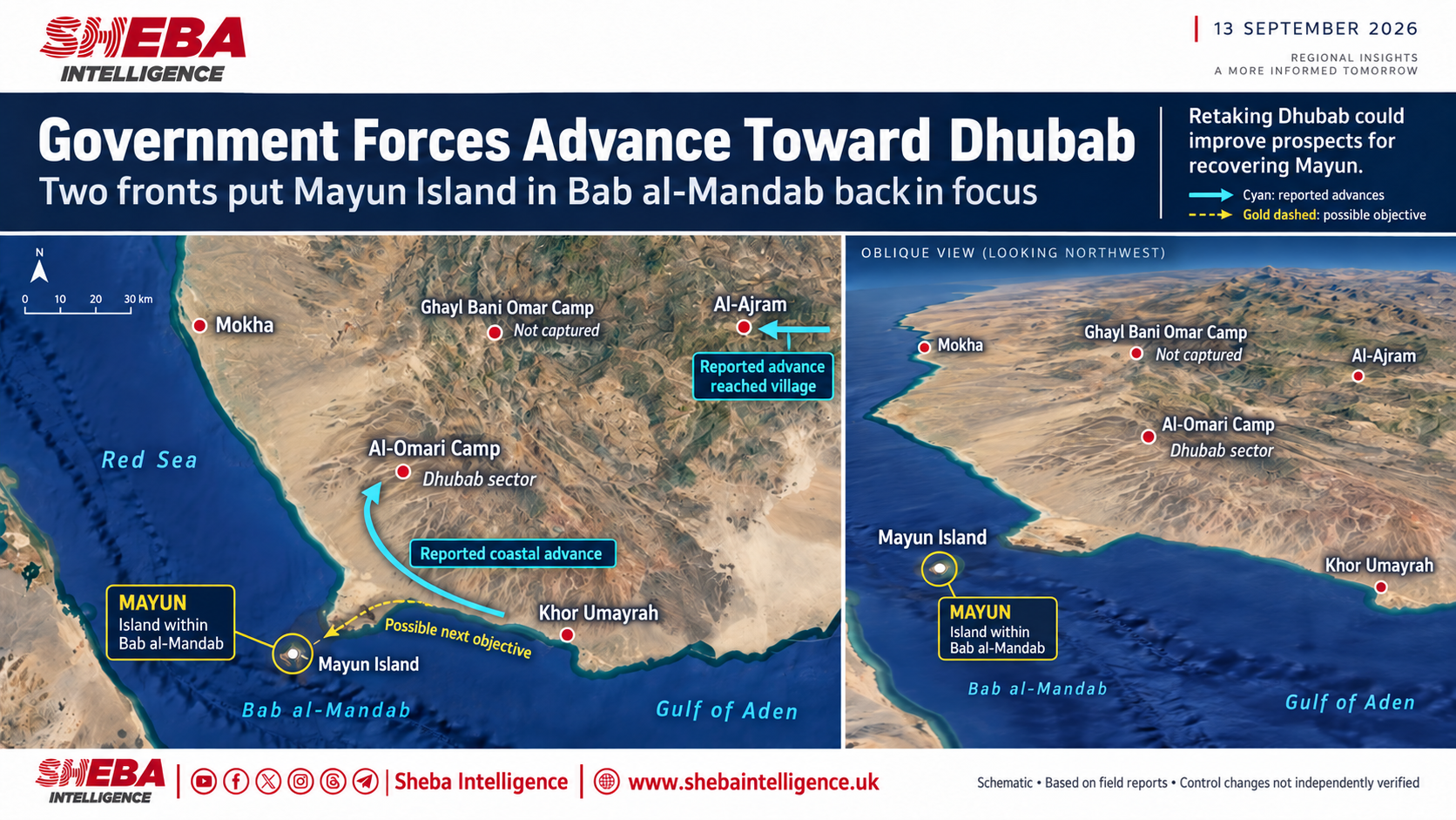 Yemeni Government Advances Near Dhubab Raise Prospects of Retaking Mayun in Bab al-Mandab