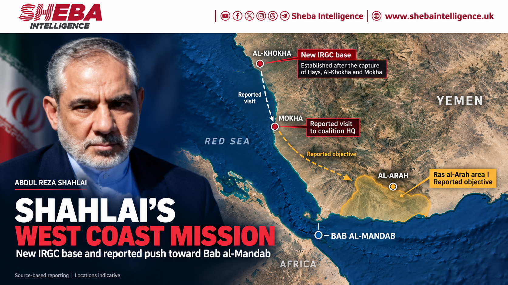 Shahlai Oversees Houthi Consolidation Near Bab al-Mandab from New IRGC Base