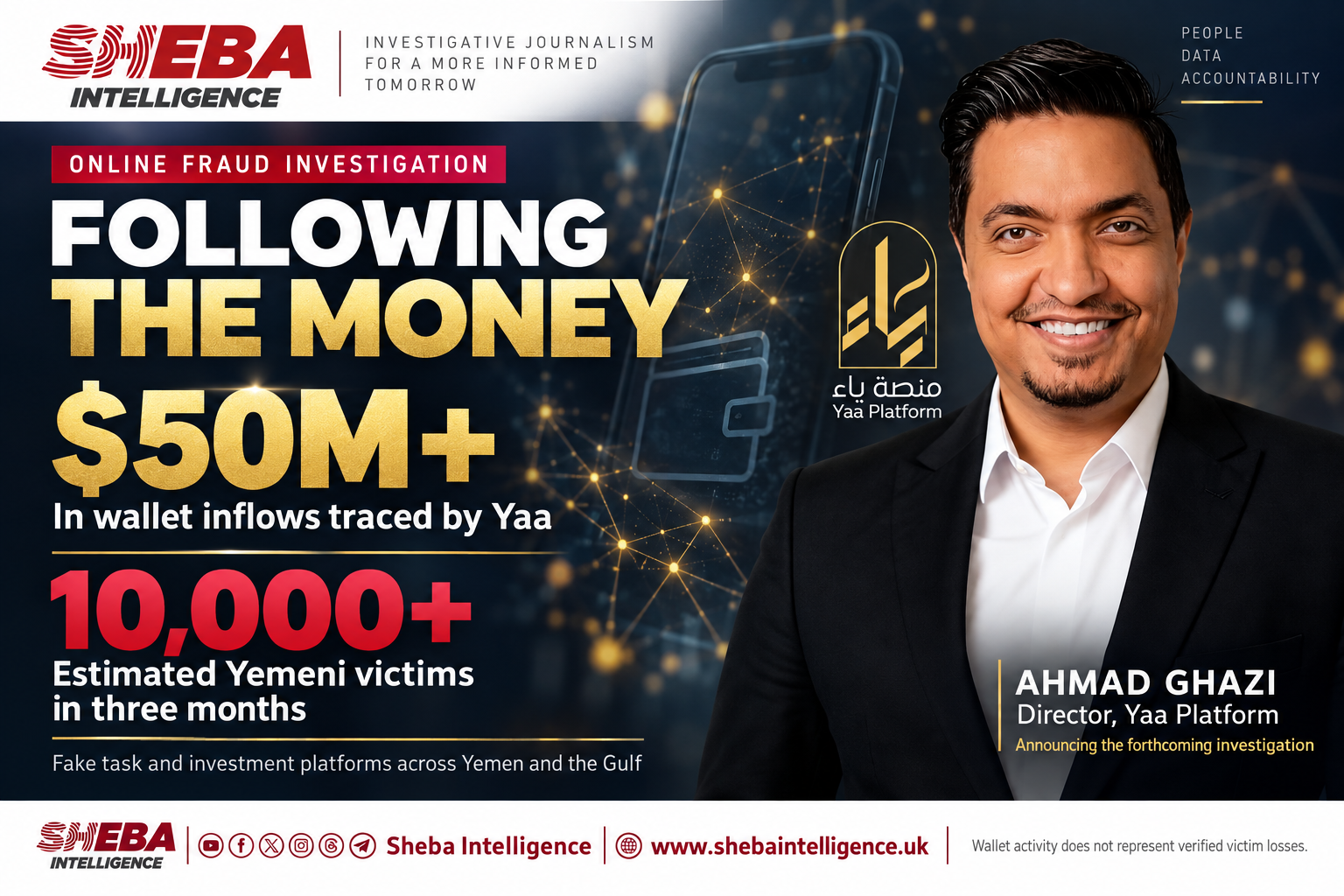 Wallets With Over $50 Million in Inflows Traced in Yaa Fraud Probe; More Than 10,000 Yemeni Victims Estimated