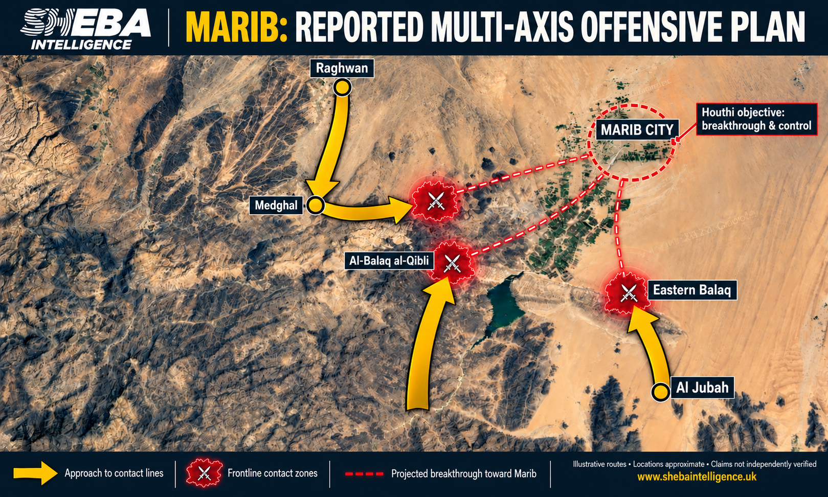 Houthis Planning Multi-Axis Offensive Toward Marib