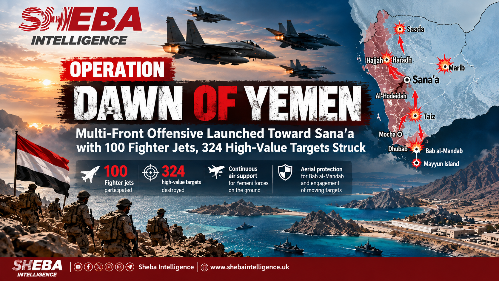 Operation ‘Dawn of Yemen’ Opens Multi-Front Offensive as Government Forces Retake Bab al-Mandab
