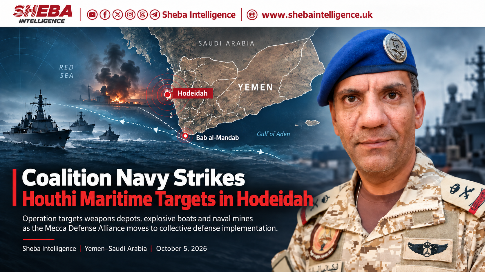 Coalition Navy Strikes Houthi Maritime Capabilities in Hodeidah as Mecca Defense Alliance Activates Collective Deterrence